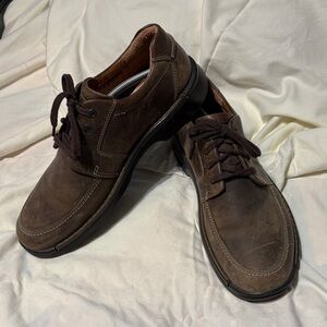 Ecco Men's Dark Brown Leather Oxfords Size EU 46